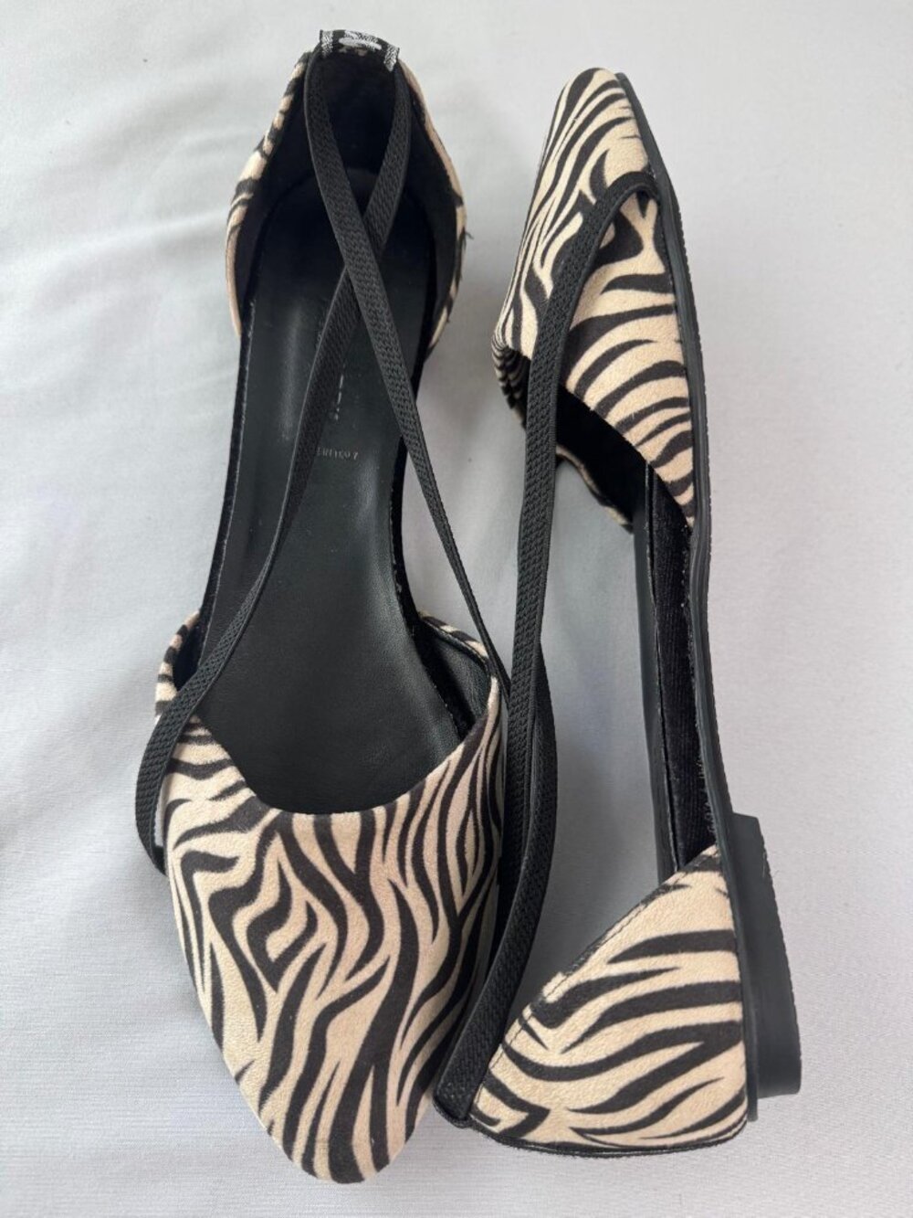 NR Rapisardi Flats Made in Italy Zebra Print Flats Women US10 EU41